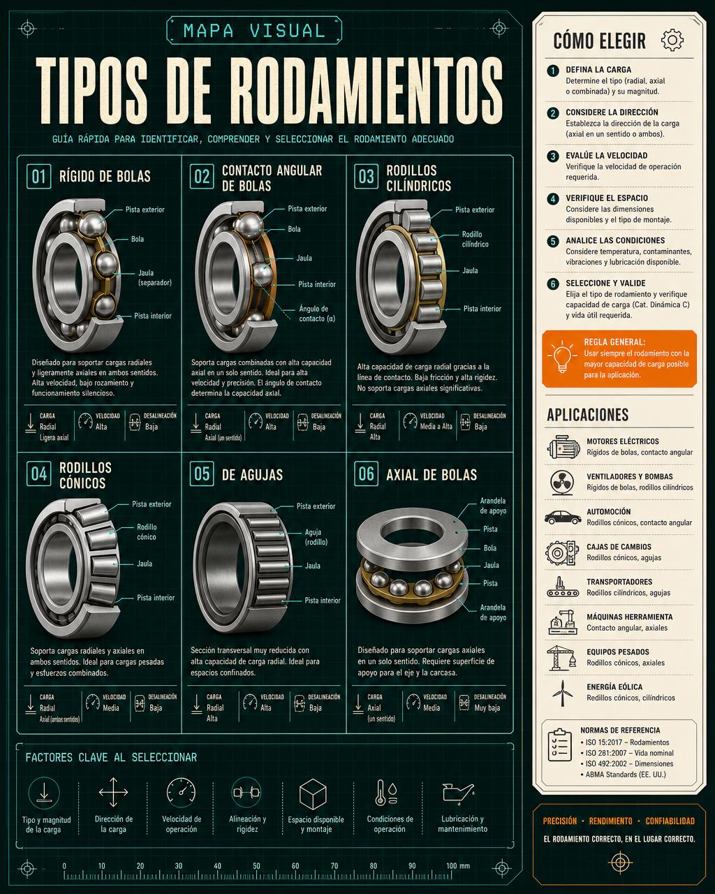 Mapa Visual: Tipos de Rodamientos