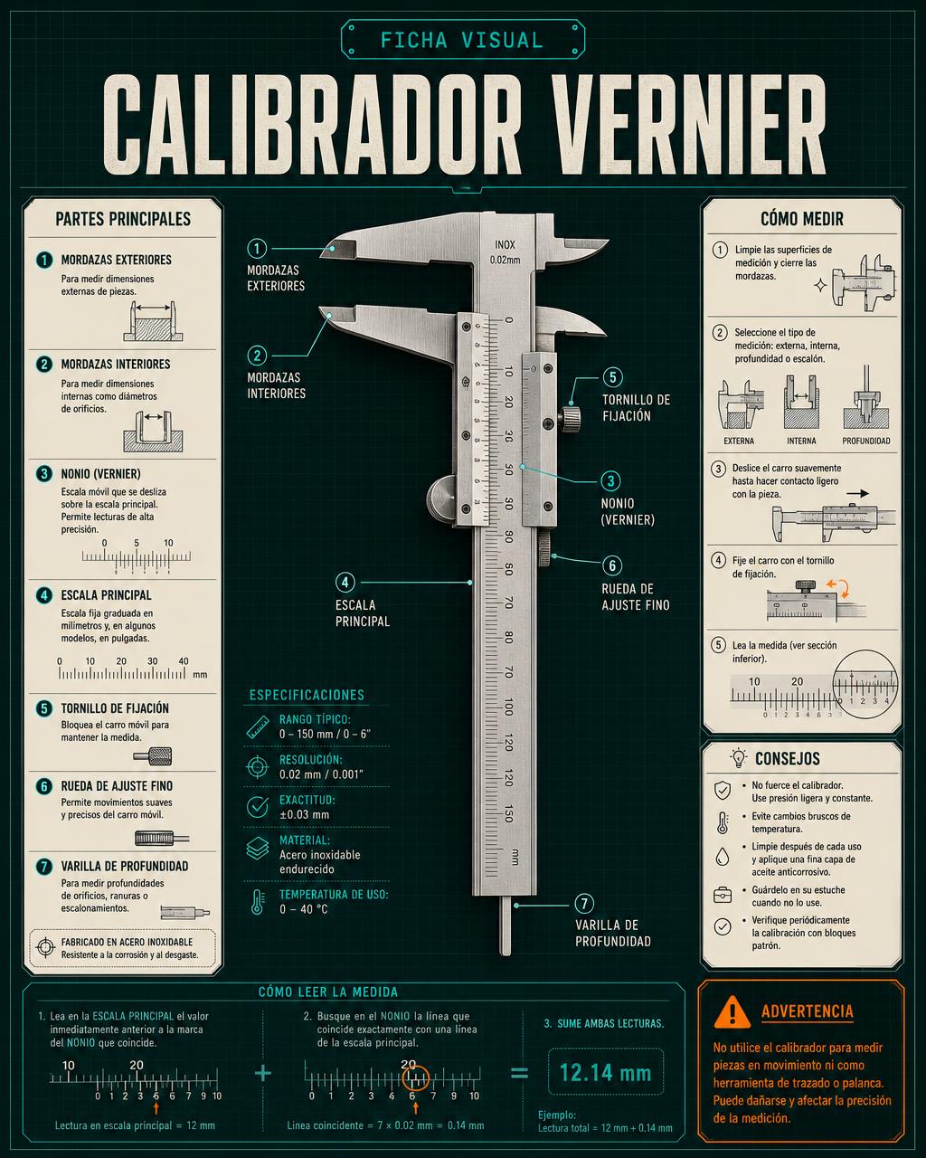 Ficha Visual: Calibrador Vernier