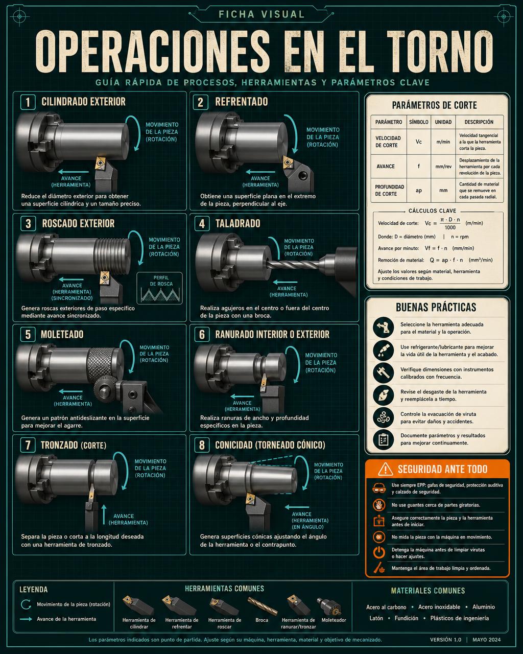 Ficha Visual: Operaciones en el Torno